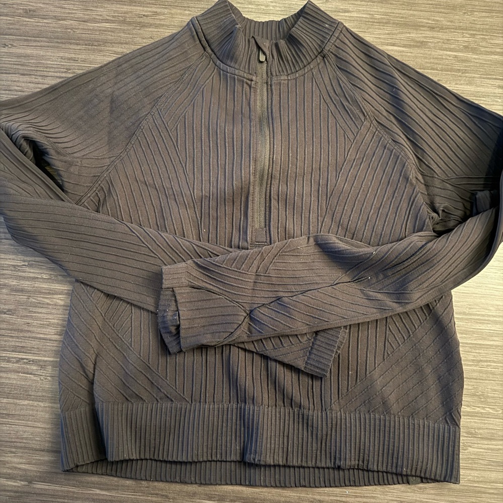 Lululemon cabin ribbed 1/4 zip pullover